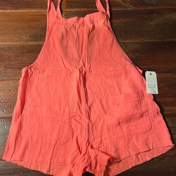 Nwt womens billabong girl on the run jumper in pink (coral) sz large - Picture 3 of 8
